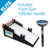 The Foot Gym Elite includes the Foot Gym and the ORoller handle