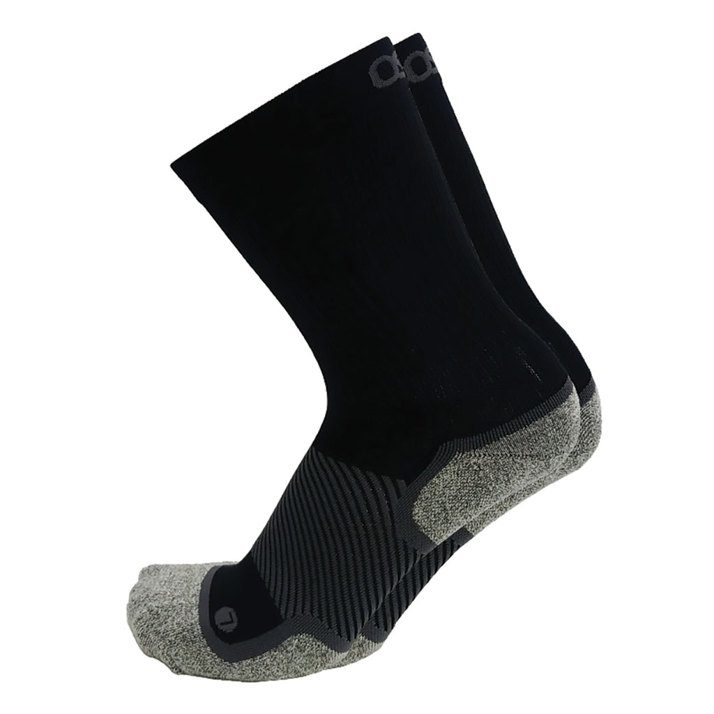 Wide Sock for Wide Shoes in Black Crew