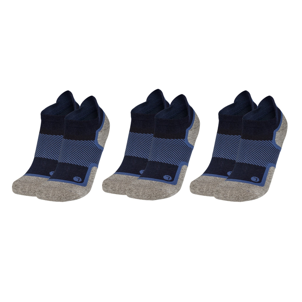 3 pack of the no show wellness care socks in navy