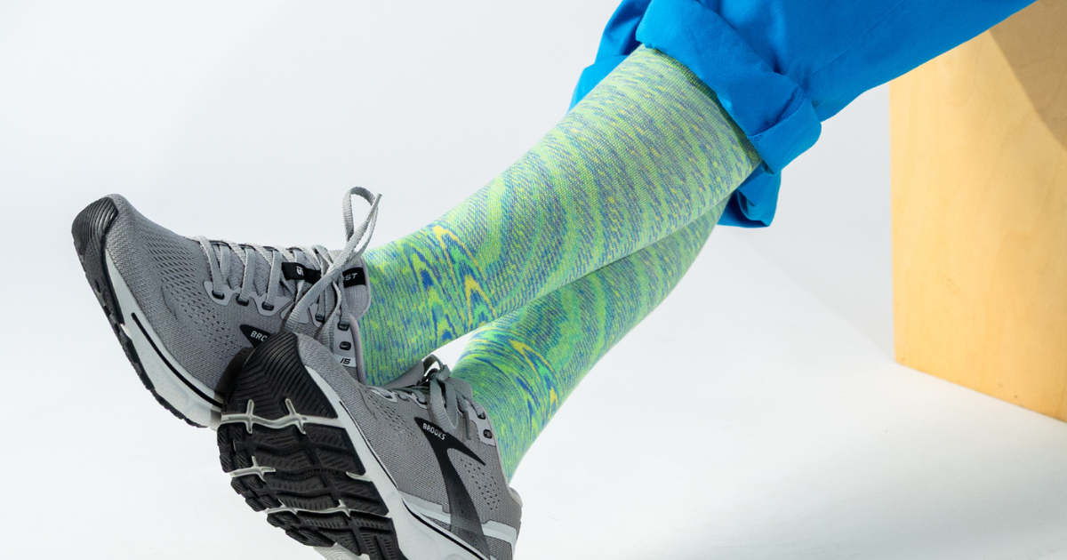 Nurse wearing the OrthoSleeve Medical Grade Compression Socks