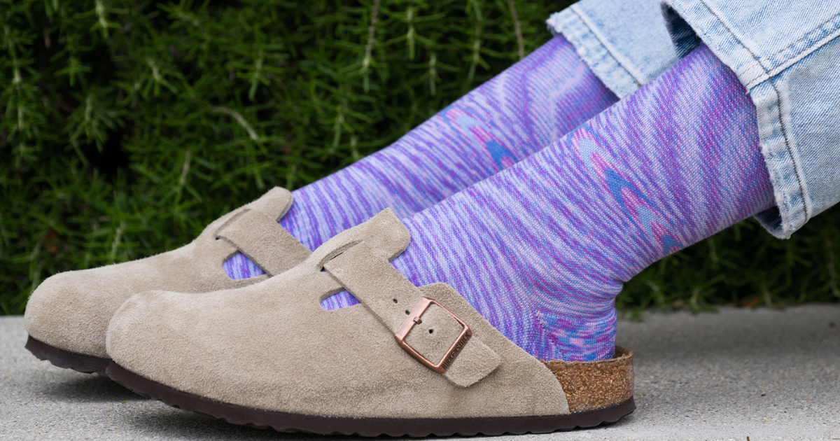 Person wearing the OrthoSleeve Medical Grade Compression Socks