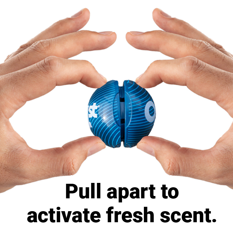 Simply pull apart the fresh snap to activate the fresh scent