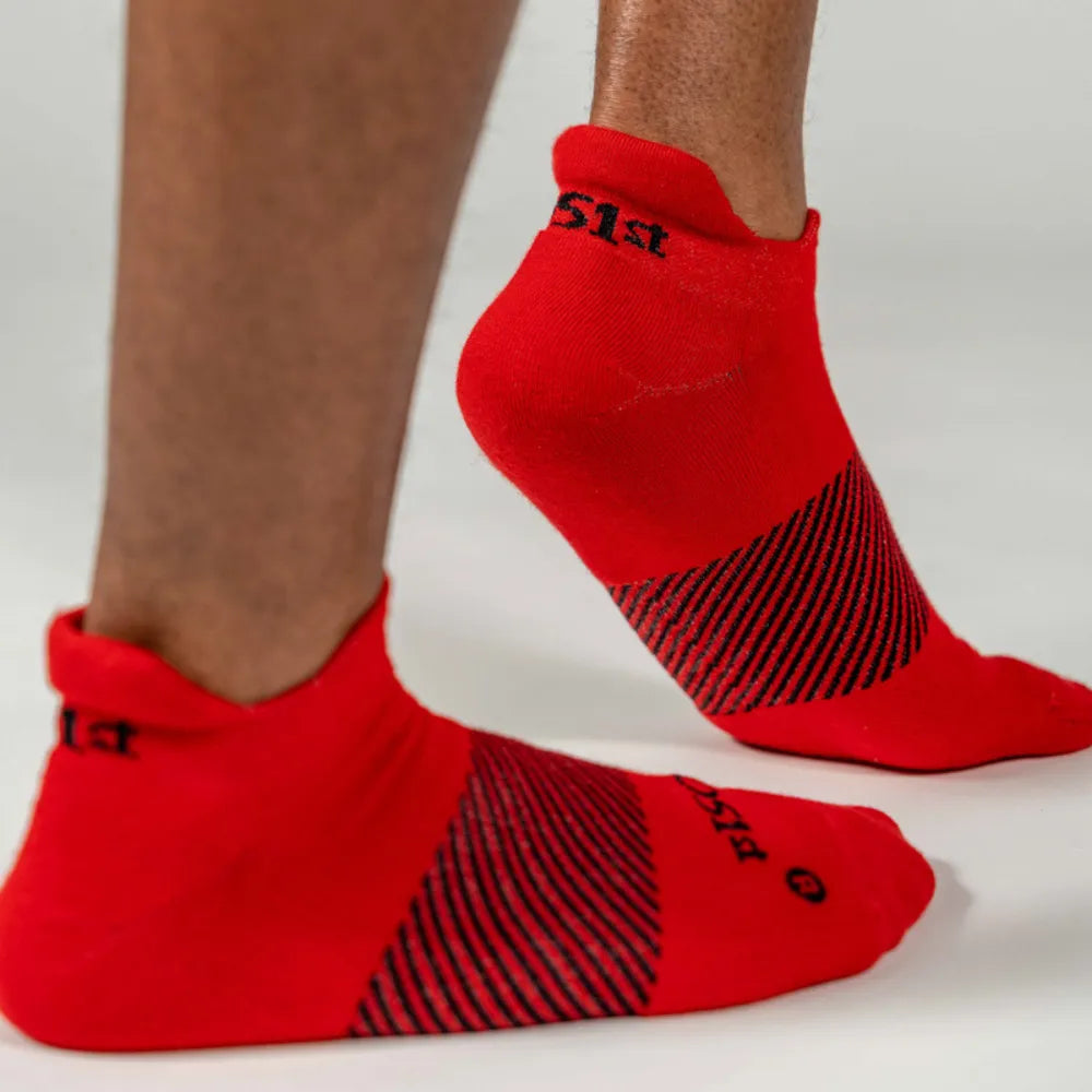 woman wearing cardinal wicked comfort socks, no show/ankle height | OS1st 