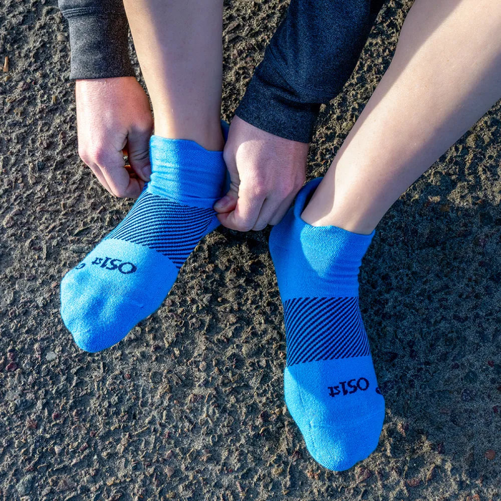 man wearing carolina blue wicked comfort socks, no show/ankle height | OS1st 