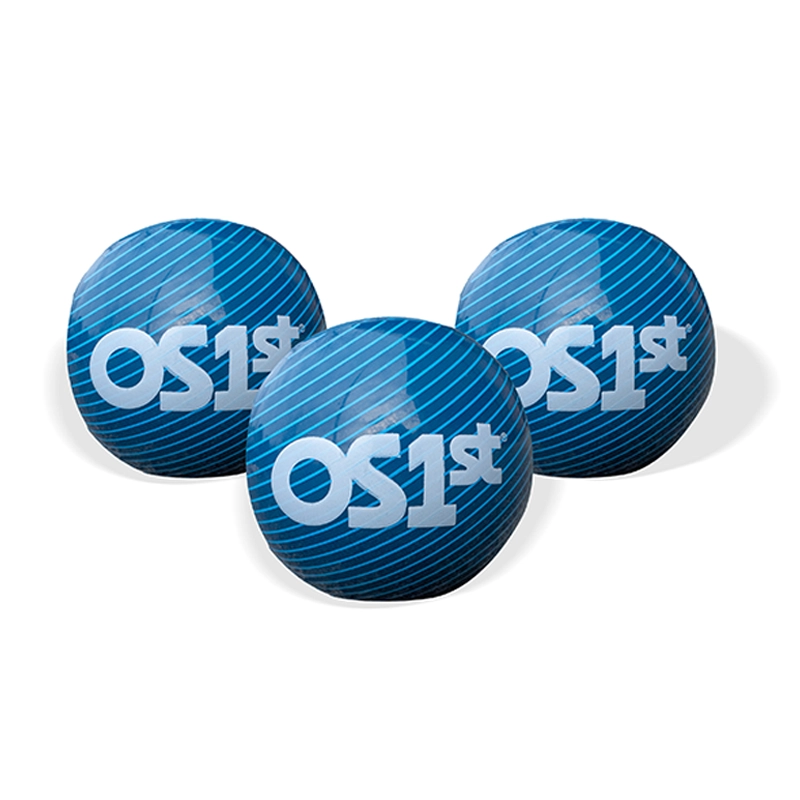 The OS1st Fresh Snaps deodorizing balls in blue spirals
