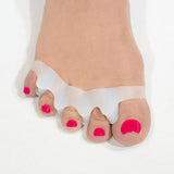 The OS1st Toe Splayers shown up close on a persons foot