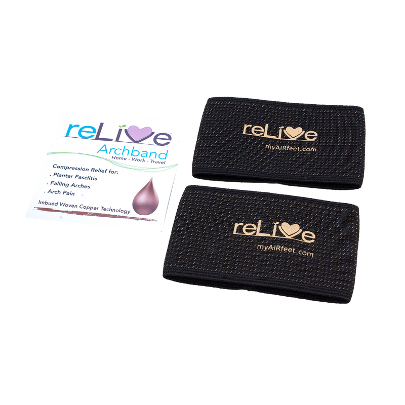 The ArchBands provide relief for Plantar Fasciitis, falling arches, and arch pain.