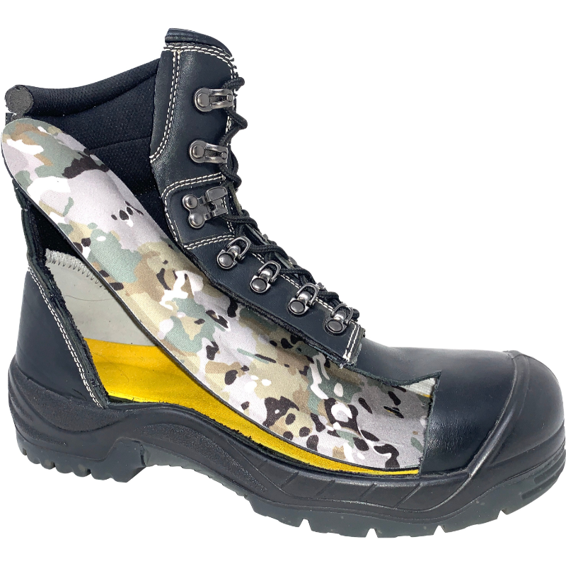 The AIRfeet Outdoor O2 Insole shown being placed in an outdoor boot
