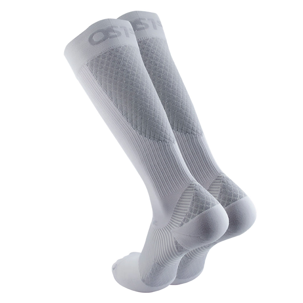 Product image of a pair of grey firm compression bracing socks