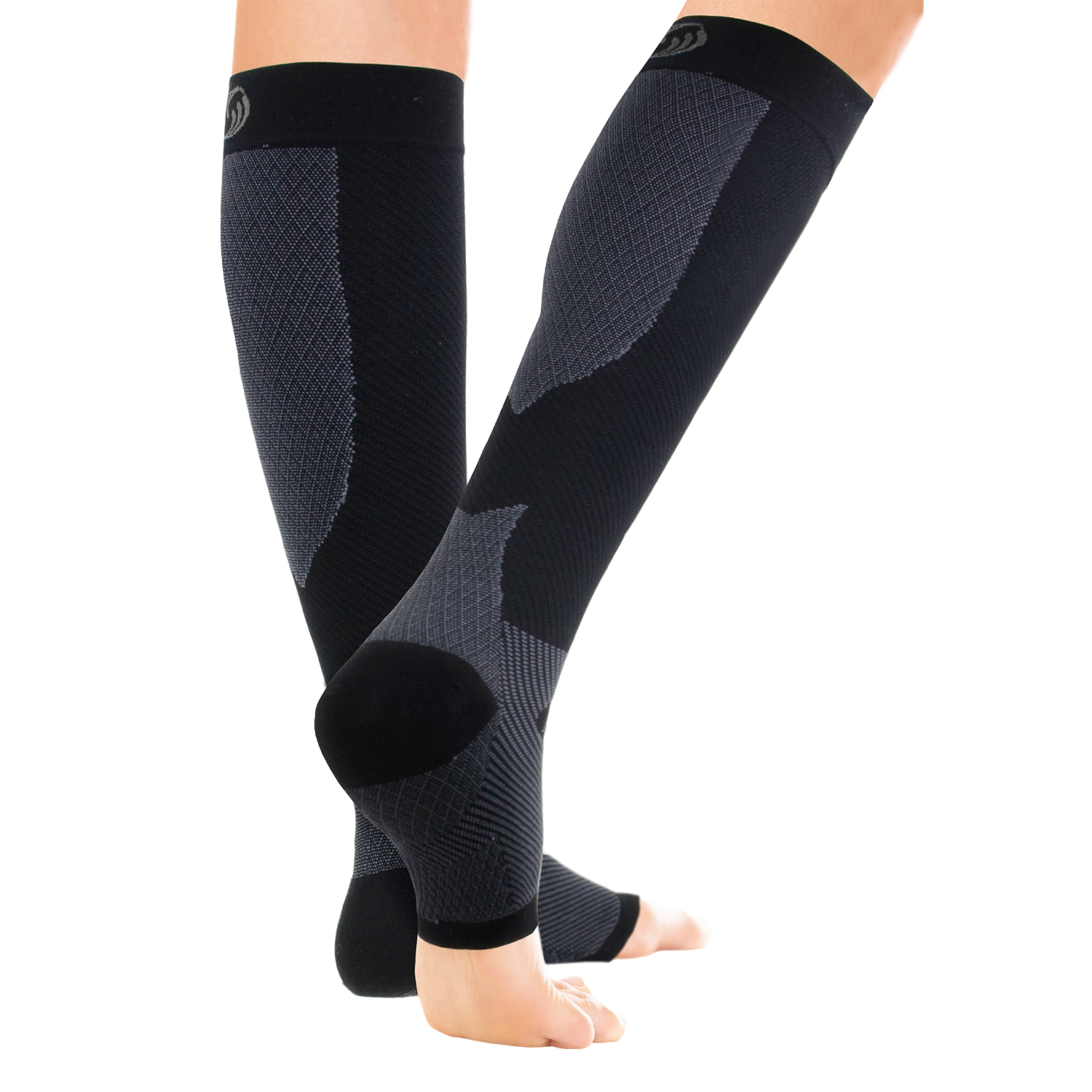 Nylon Compression Calf Sleeves (White)