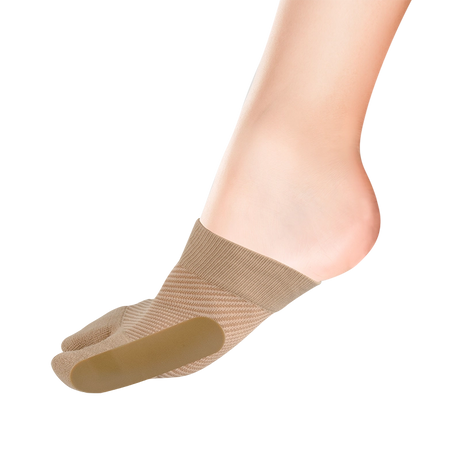 Product image of the HV3 Bunion Bracing Splint on a woman's foot