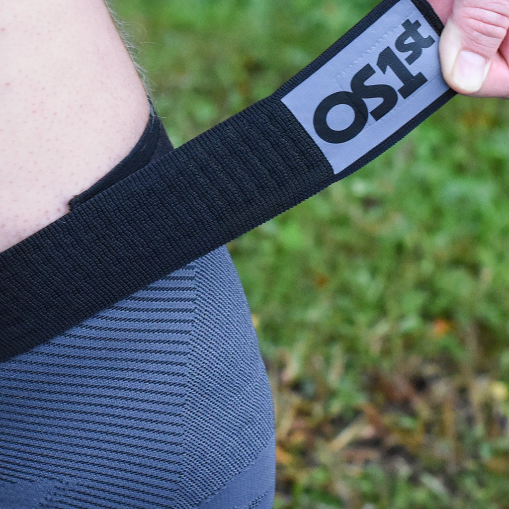 Close up image of the adjustable thigh strap