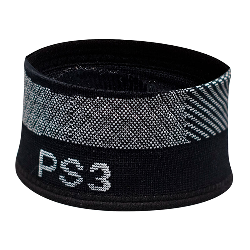 Close up image of the Patella compression bracing sleeve showing the thin yet durable material and compression zones.