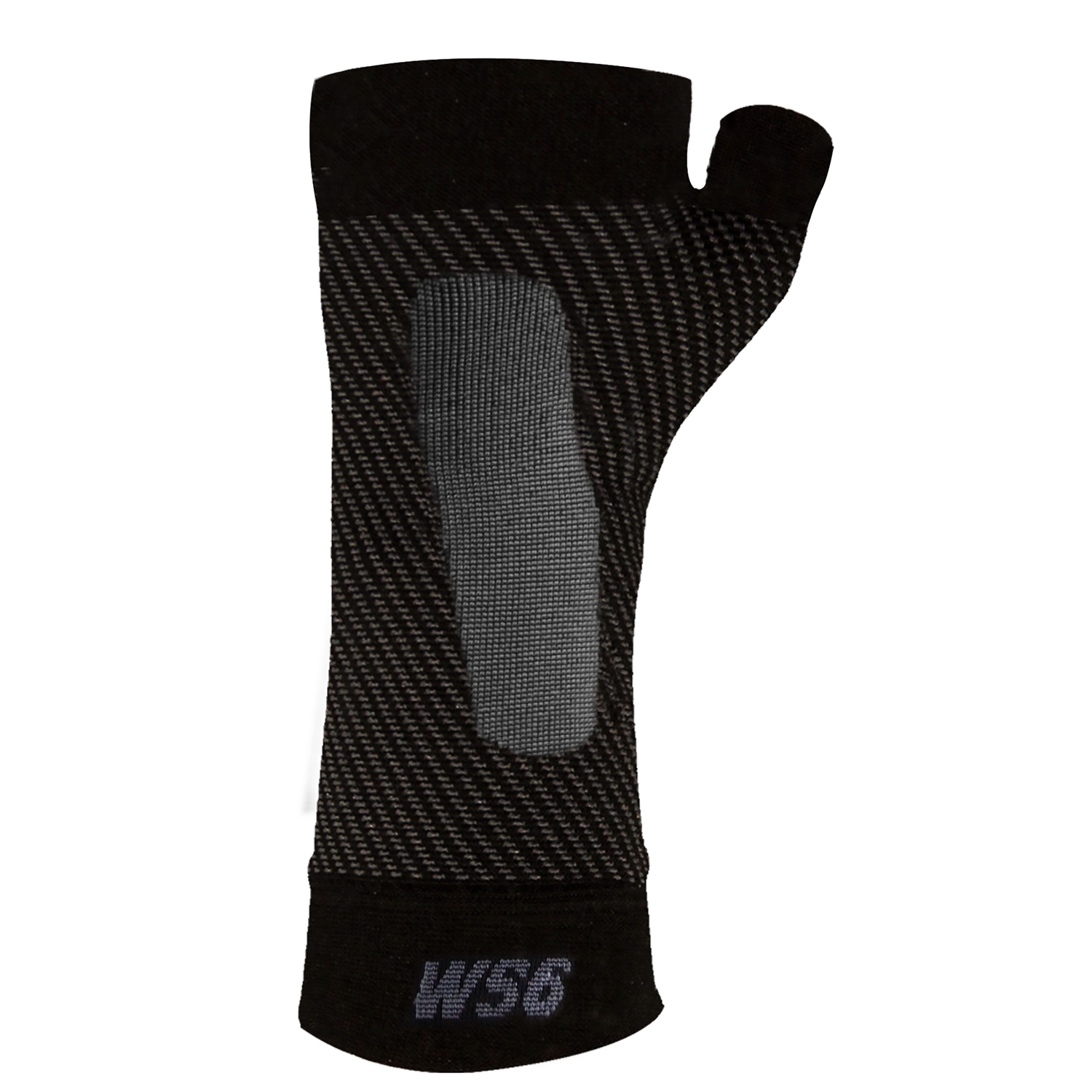 Product image of the black wrist compression sleeve