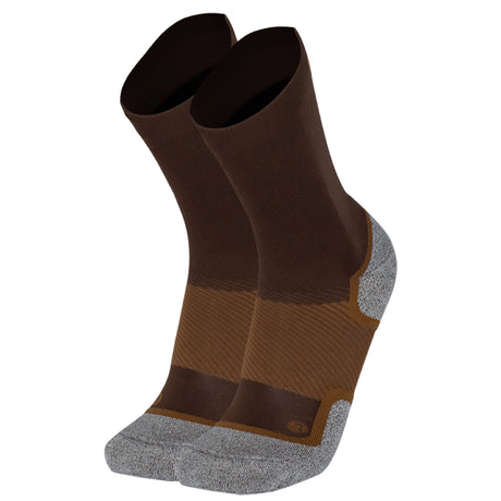 Wellness Care Diabetic and Neuropathy Non-Binding Wellness Socks in Brown Crew