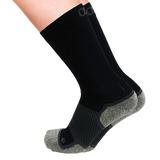 Wellness Care Diabetic and Neuropathy Non-Binding Wellness Socks in Black Crew