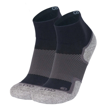 Diabetic and Neuropathy Non-Binding Wellness Socks in Quarter Crew Black