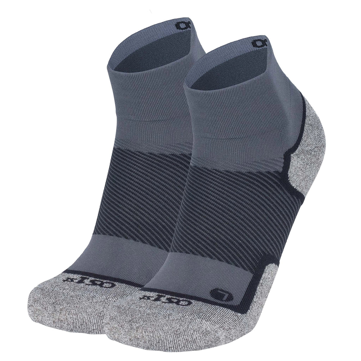 Diabetic and Neuropathy Non-Binding Wellness Socks in Quarter Crew Grey