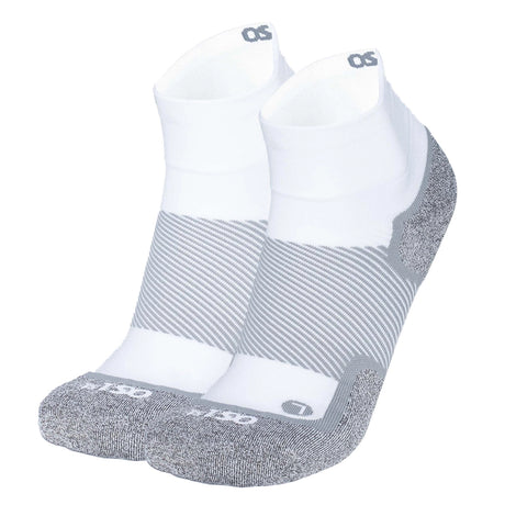 Diabetic and Neuropathy Non-Binding Wellness Socks in Quarter Crew White