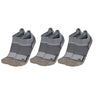 3 pack of the no show wellness care socks in grey